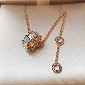 Bulgari white fritillary snake necklace